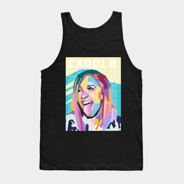 Abstract Cardi B in WPAP Tank Top by smd90